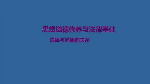 思想道德修养与法律基础法律与道德的关系ppt课件