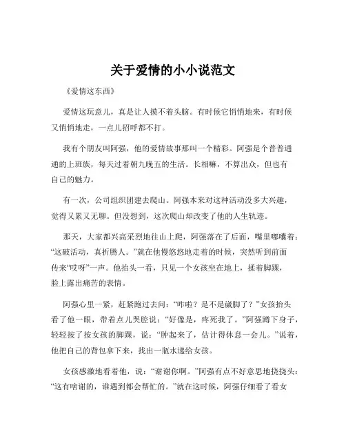 关于爱情的小小说范文