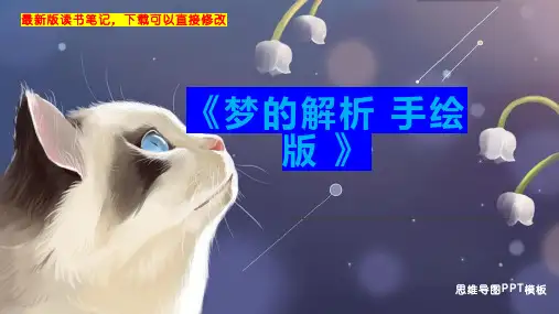 《梦的解析 手绘版 》读书笔记思维导图PPT模板下载