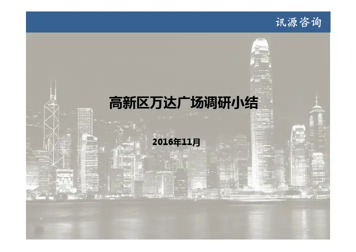 2016年济南高新区万达广场调研(项目分析)