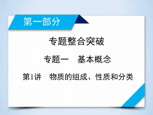 高考化学_《物质的组成、性质和分类》复习课件