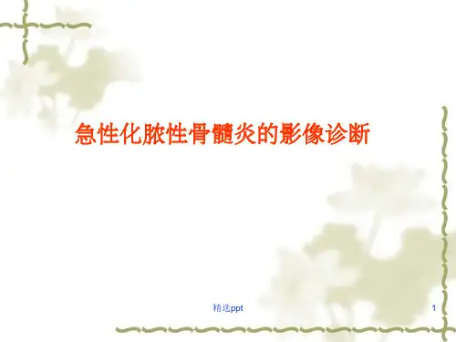 急性化脓性骨髓炎的影像诊断PPT课件