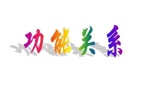 高考第一轮复习课件功能关系