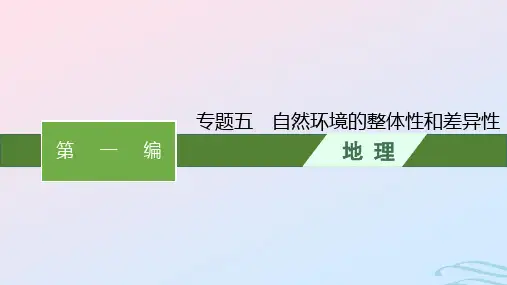 新高考新教材2024届高考地理二轮总复习专题5自然环境的整体性和差异性课件