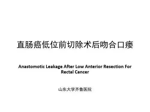 直肠癌术后吻合口瘘