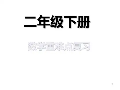 二年级下册数学总复习PPT课件
