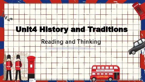 Unit 4 History and Traditions课件-高中英语人教版(2019)必修第二册