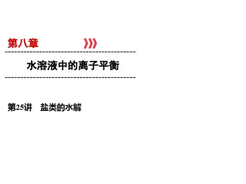 高考化学一轮总复习课件-盐类的水解