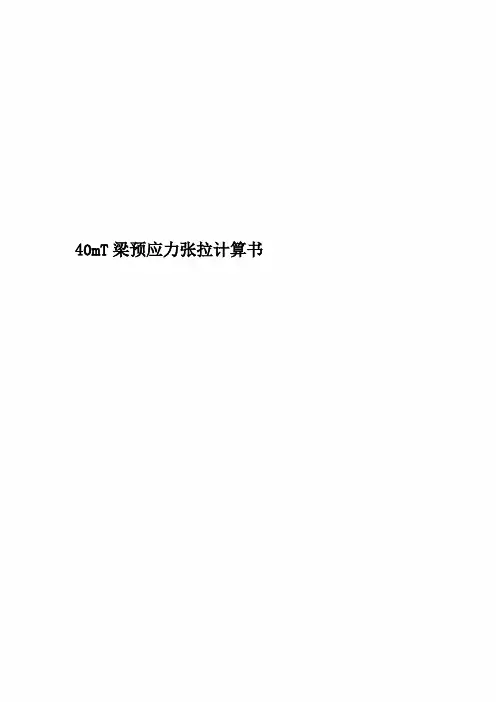 40mT梁预应力张拉计算书