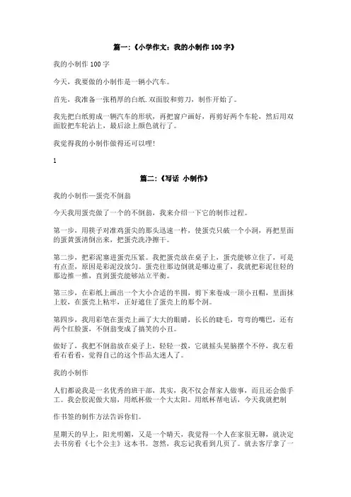 写自己的小制作200