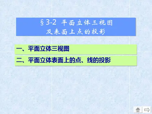 3-2 平面立体-平面立体三视图及表面上点的投影