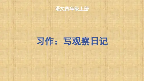 习作：写观察日记PPT课件课件