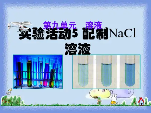 新化学九下《一定质量分数的氯化钠溶液的配制》精品课件