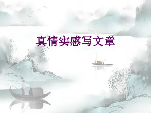 新版-中考作文指导：真情实感写文章ppt 演示课件