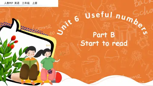 人教PEP英语三年级上册《Unit6v Part B Start to read》课件