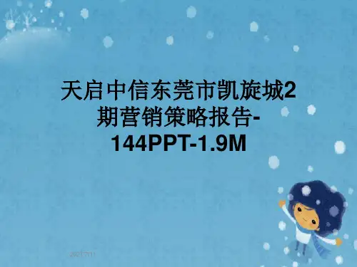 天启中信东莞市凯旋城2期营销策略报告-144PPT-1.9M