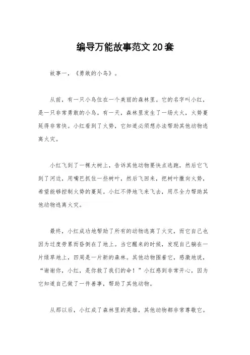 编导万能故事范文20套
