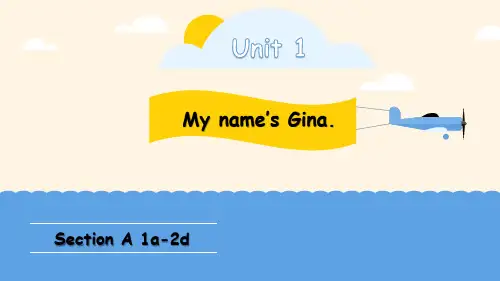 最新人教版七年级上册英语精品课件Unit 1 Section A (1a-2d)