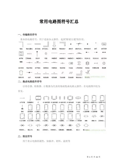 常用电路图符号汇总