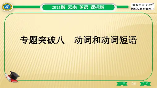 2021年中考英语复习专题课件★★专题突破8 动词和动词短语