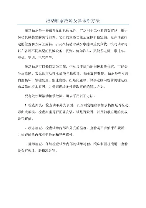 滚动轴承故障及其诊断方法