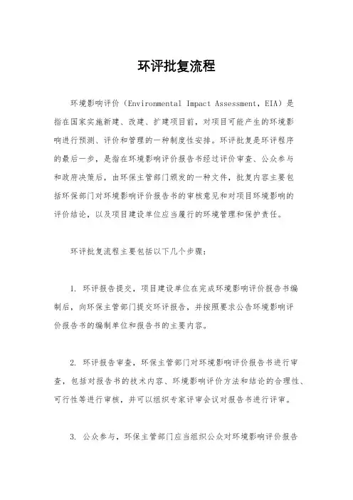 环评批复流程