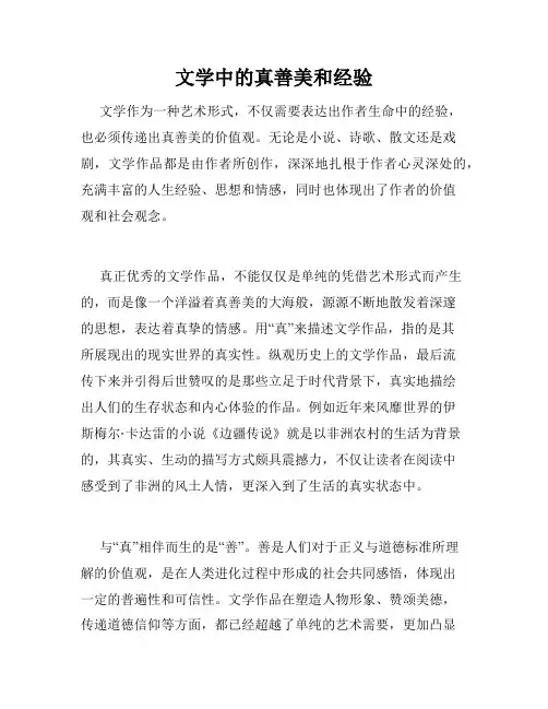 文学中的真善美和经验