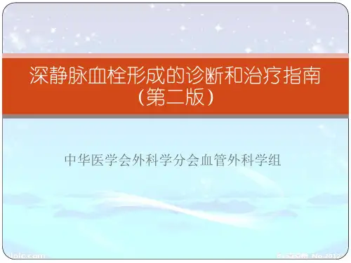深静脉血栓形成的诊断和治疗指南第二版