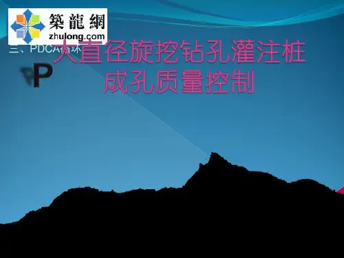 大直径旋挖钻孔灌注桩成孔质量控制QC成果