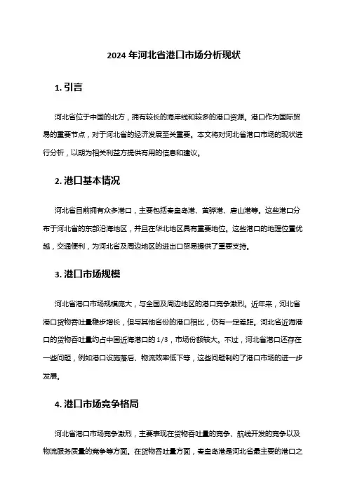 2024年河北省港口市场分析现状