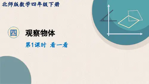 最新北师大版四年级下册数学《看一看》精品教学课件