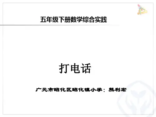 五年级下册数学综合实践(打电话)