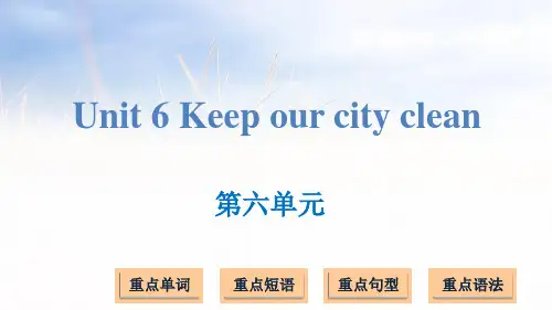 牛津译林版Unit6Keepourcityclean复习课件