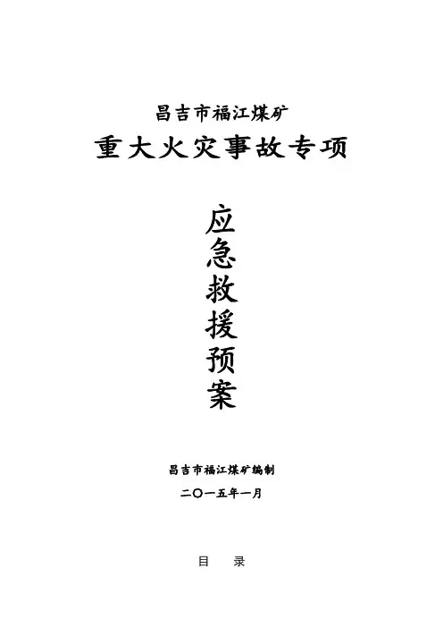 火灾事故专项应急预案