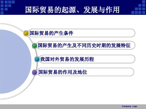 2：国际贸易的起源与发展