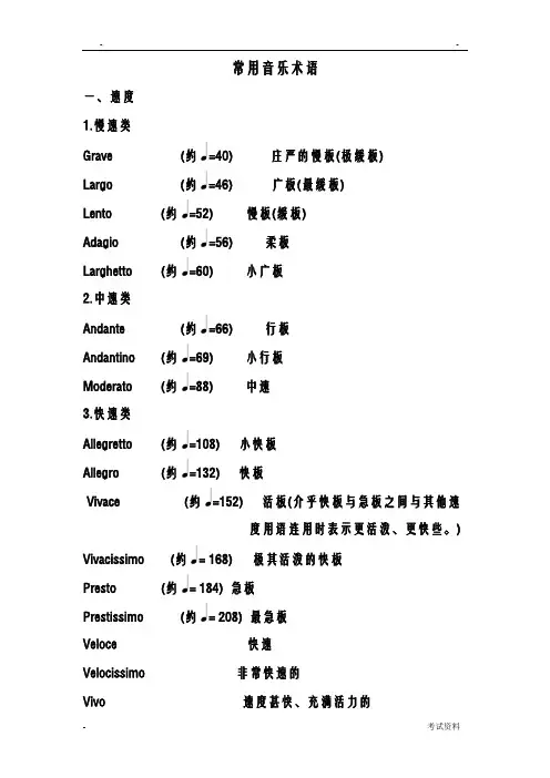 常用音乐术语