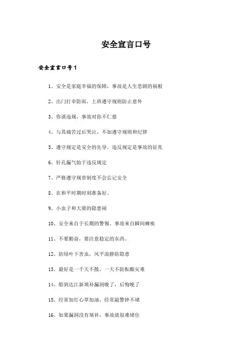 安全宣言口号_1