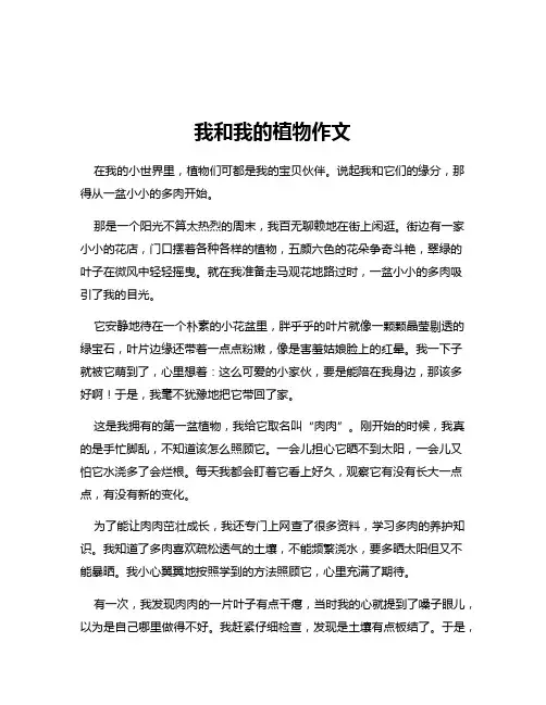 我和我的植物作文