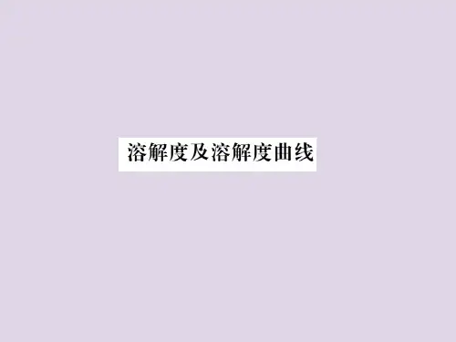中考化学专题复习：溶解度曲线及应用 22张PPT