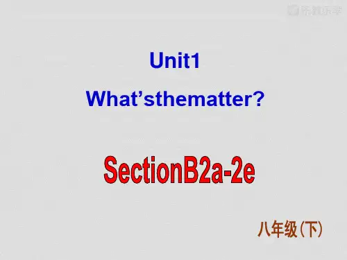人教版初中英语八年级下册精品课件 音频听力 图片素材Unit1SectionB-2