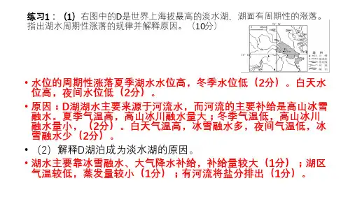 湖泊的水文特征ppt课件