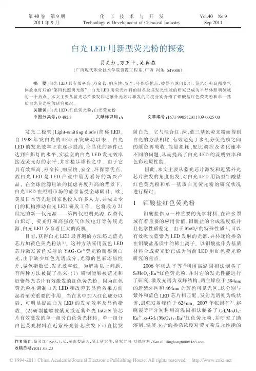 白光LED用新型荧光粉的探索