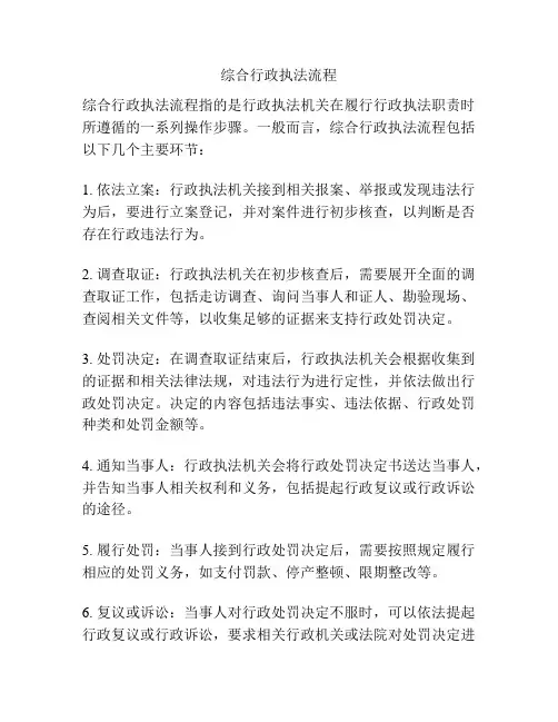 综合行政执法流程