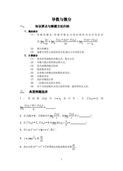 一元函数微分学