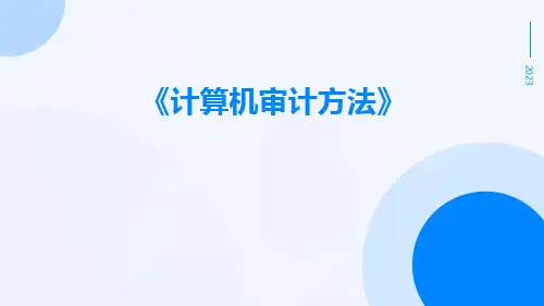 计算机审计方法