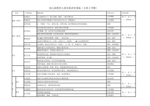 幼儿阶段性发展评价表2