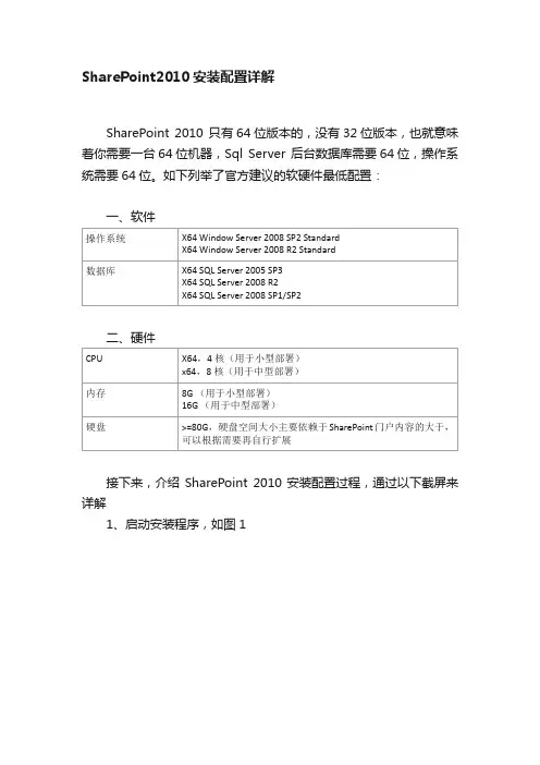 SharePoint2010安装配置详解