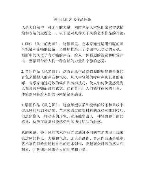 关于风的艺术作品评论