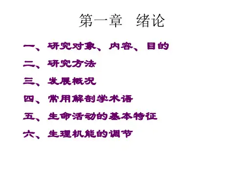第1章人体解剖学绪论1ppt课件