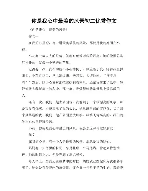 你是我心中最美的风景初二优秀作文